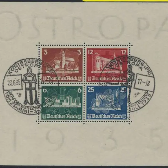 Germany 1935 Ostropa M/S very fine used with FDI ...
