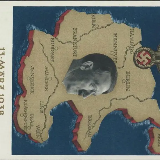 Germany 1938 6pf pre-paid Hitler & Map ...