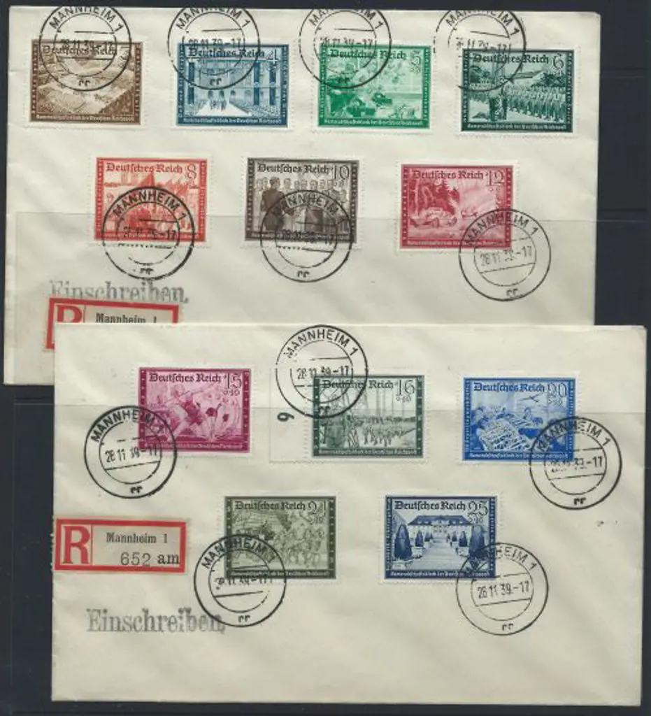 Germany 1939 Postal Employees Fund set of 12 on ... Image 1++
