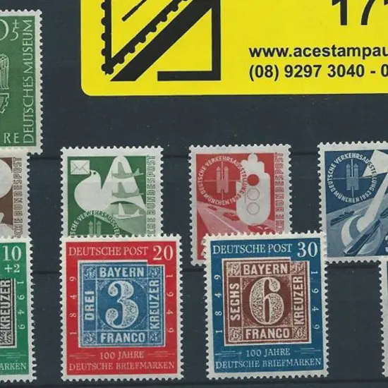 Germany-West 1949 Stamp Cent & 1953 Transport ...