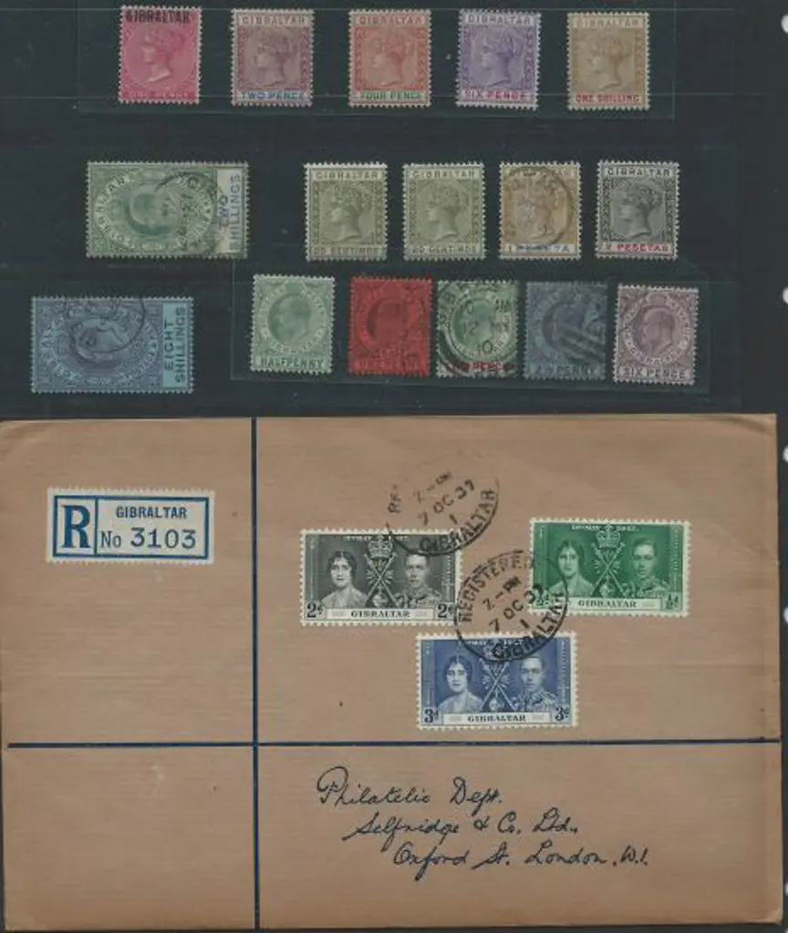 Gibraltar 1886 1d QV ovpt on Bahamas (SG 2 Cat. ... Image 1++