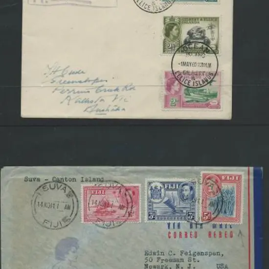 Gilbert & Ellice Island 1960 (1st May) Reg cover ...