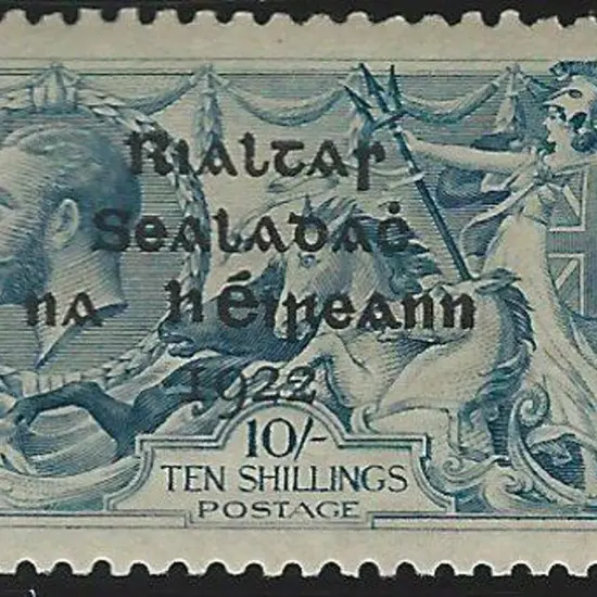 Ireland 1922 Seahorses Dollard printing with both ...