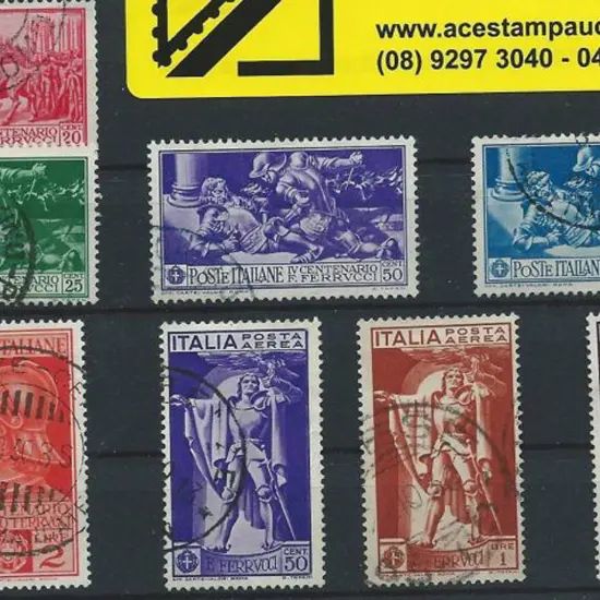 Italy 1930 Ferrucci Death Anniv. Postage & Airs. ...
