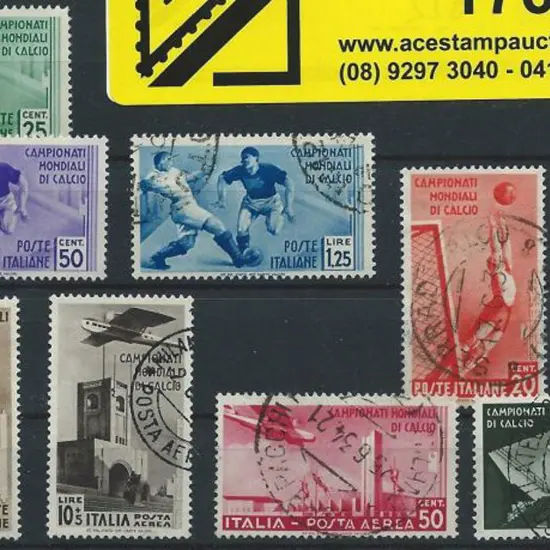 Italy 1934 World Cup Football fine used set of 9. ...