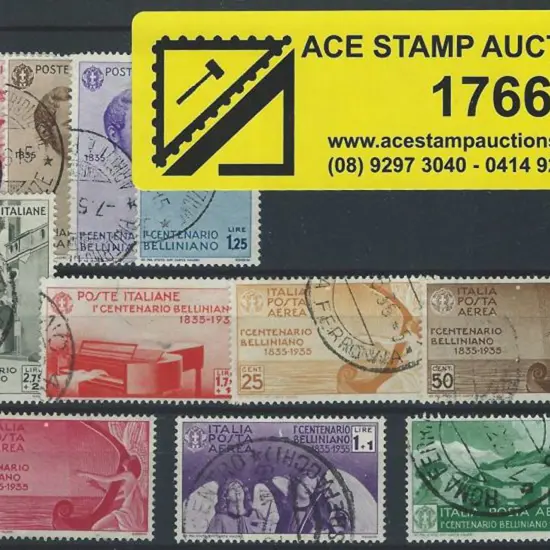 Italy 1935 Bellini set of 11 postally used. SG ...