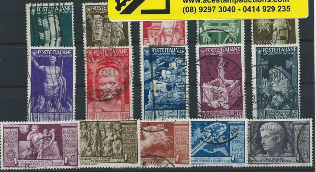 Italy 1937 Augustus Bimillenary set of 15 used ... Image 1++