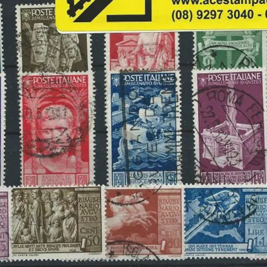 Italy 1937 Augustus Bimillenary set of 15 used ...