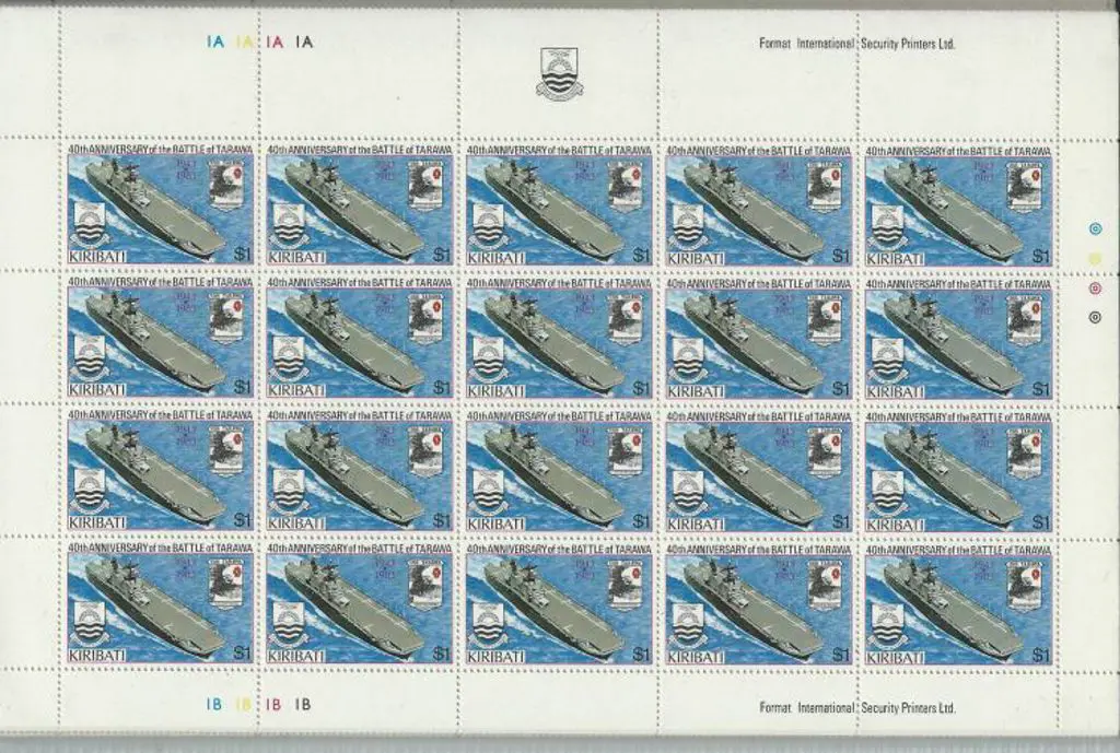 Kiribati 1983 Battle of Tarawa 40th Anniv set of 5 ... Image 1++