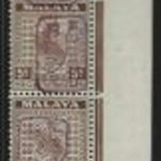 Malaya-FMS 1942 Negri Sembilan 5¢ brown vertical ...