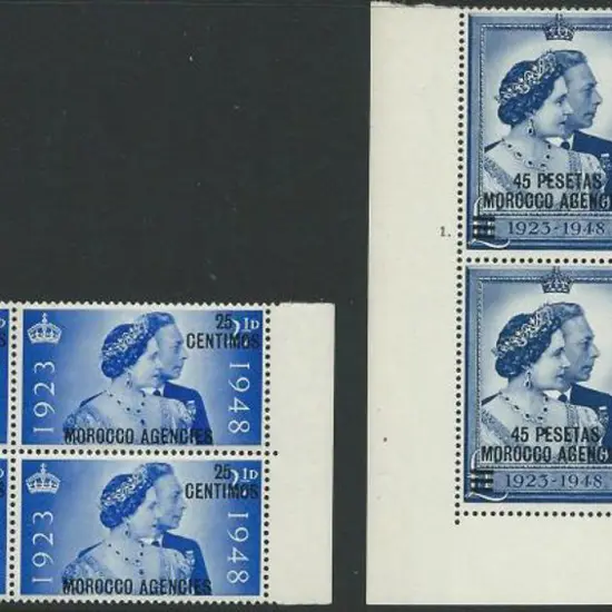 Morocco Agencies 1948 Royal Silver Wedding pair in ...