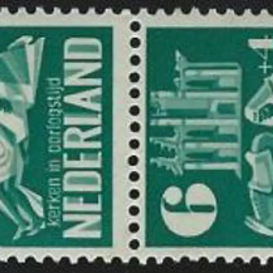Netherlands 1950 Bombed Churches x 4 sets with 6¢ ...