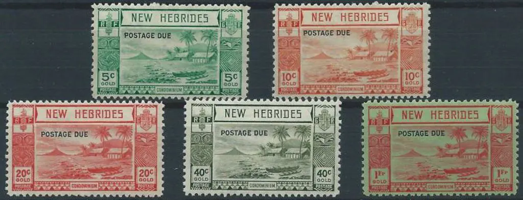 New Hebrides 1938 Postage Dues MLH with minor ... Image 1++