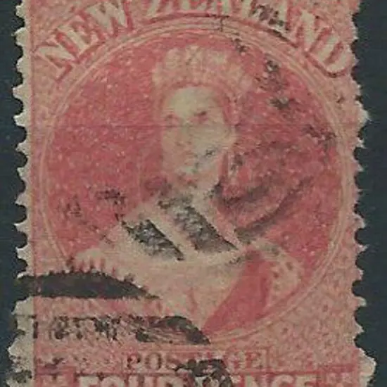 New Zealand 1864/71 4d deep rose. F/U example with ...