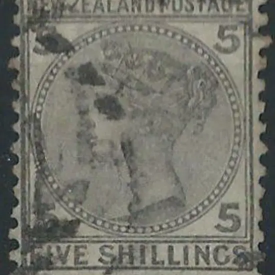 New Zealand 1878 5/- grey (tinge of violet). Well ...