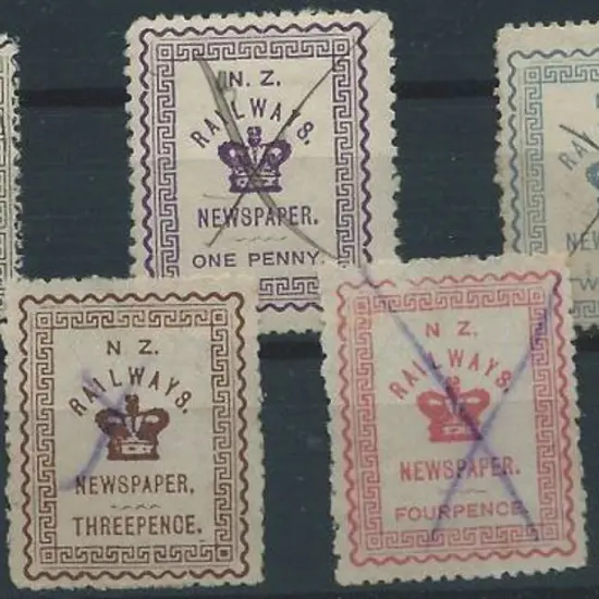New Zealand 1890 Railway Newspapers set of 7 to 6d ...
