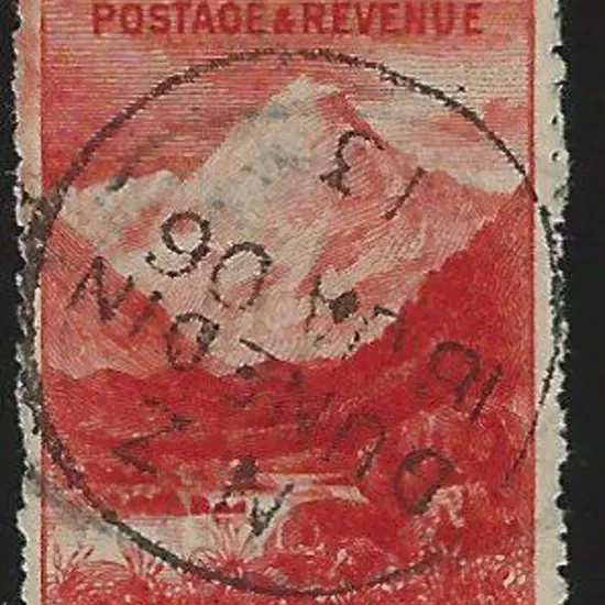 New Zealand 1902/07 5/- deep red, perf 14, with ...