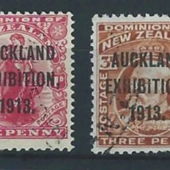 New Zealand 1913 Auckland Exhib set of 4 lightly ...