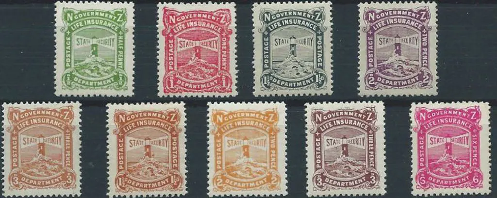 New Zealand 1913/37 Govt Life Insurance group with ... Image 1++