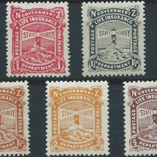 New Zealand 1913/37 Govt Life Insurance group with ...