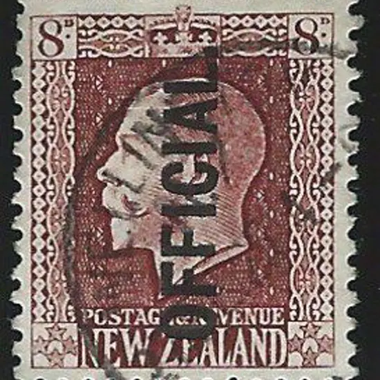 New Zealand 1915/27 8d red brown KGV ovptd ...
