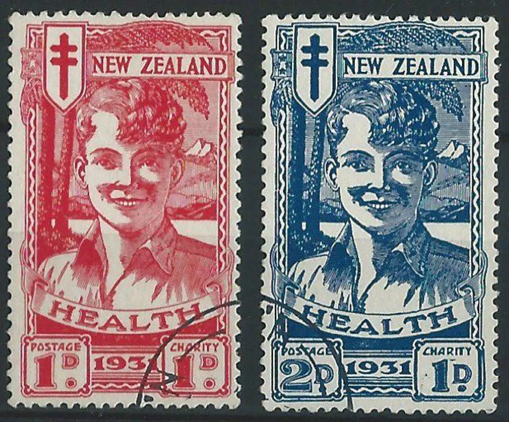 New Zealand 1931 "Smiling Boys" both F/U with ... Image 1++