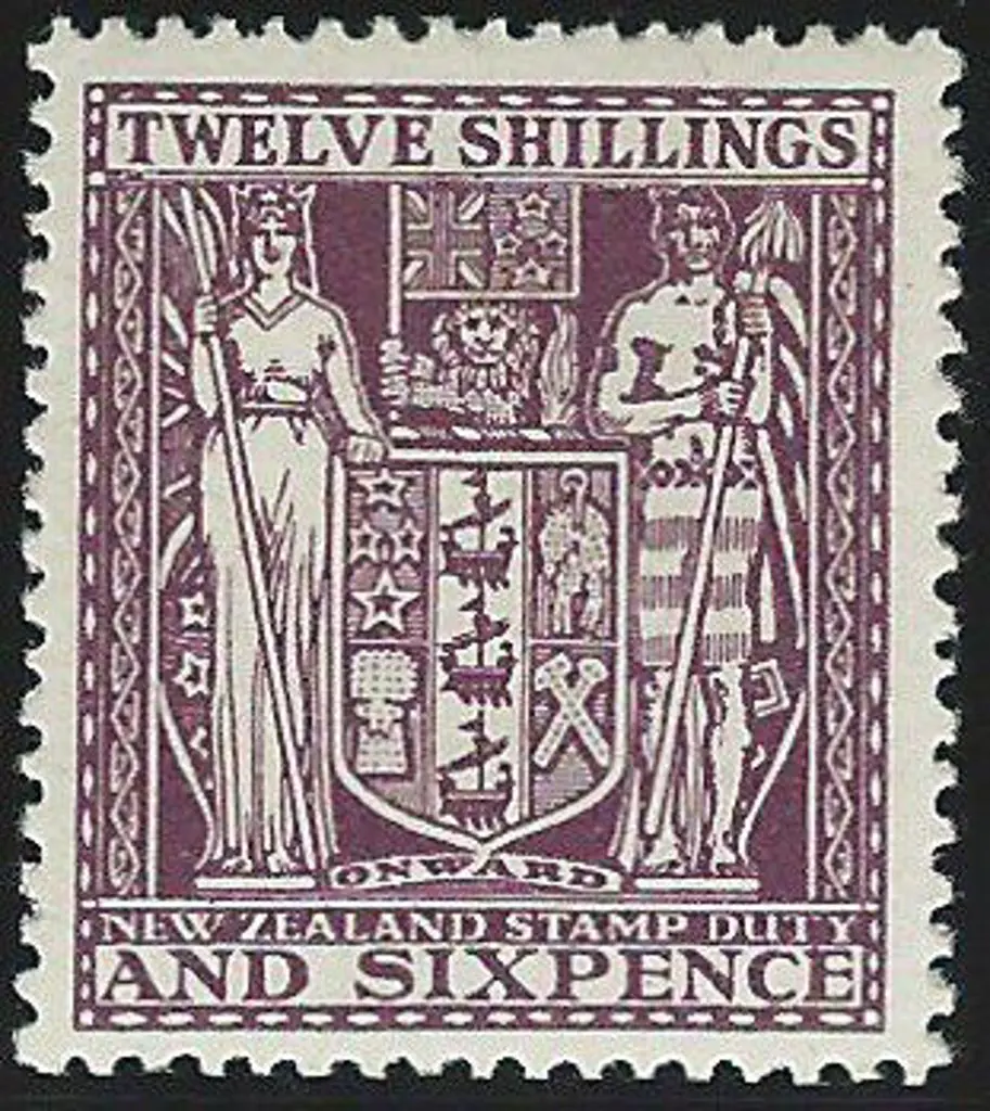 New Zealand 1931/40 12/6d deep plum MUH & well ... Image 1++