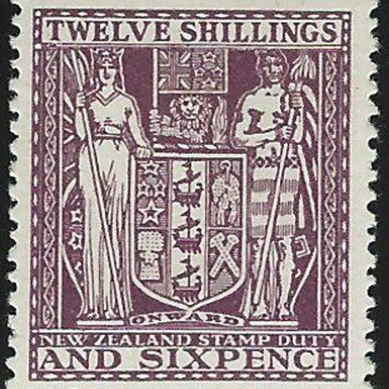 New Zealand 1931/40 12/6d deep plum MUH & well ...
