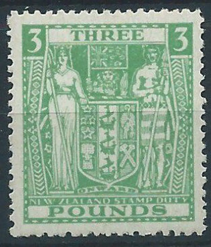 New Zealand 1940/58 £3 green. MVLH & well centred. ... Image 1++
