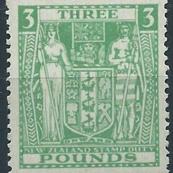 New Zealand 1940/58 £3 green. MVLH & well centred. ...