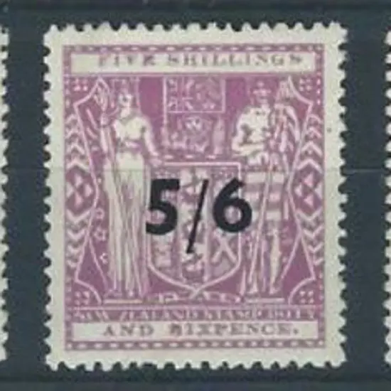New Zealand 1940/58 Postal Fiscals ovptd with 3/6d ...