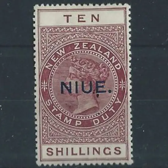 New Zealand-Niue 1918/29 Postal Fiscals 5/-, 10/-, ...
