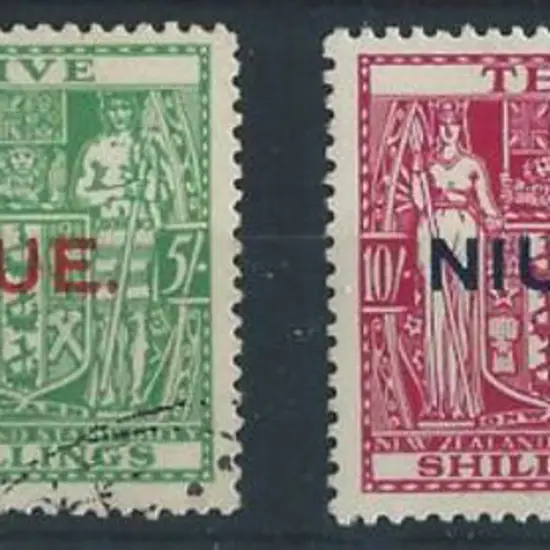 New Zealand-Niue 1931 2/6d to £1 NZ Arms ovptd ...