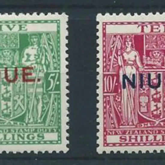 New Zealand-Niue 1931 2/6d to £1 NZ Arms ovptd ...