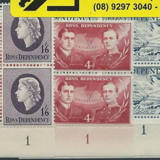New Zealand-Ross Dependency 1957 Defins to 8d in ...