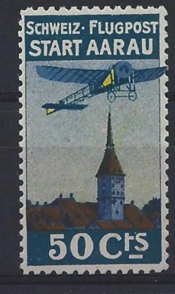 Switzerland 1913 Airmail forerunners with START ... Image 1++