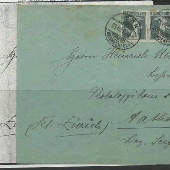 Switzerland 1919 Bern-Zurich cover by air with 50¢ ...