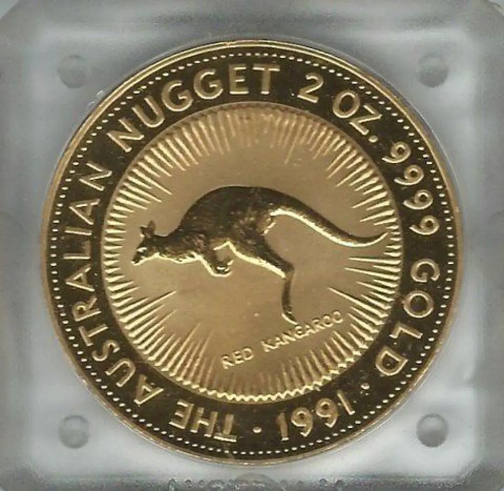 1990 $500 Red Kangaroo 2oz gold proof coin from ... Image 1++