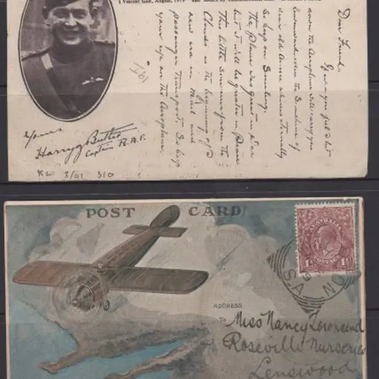 1919 (6th Aug) Adelaide to Minlaton Harry Butler ...