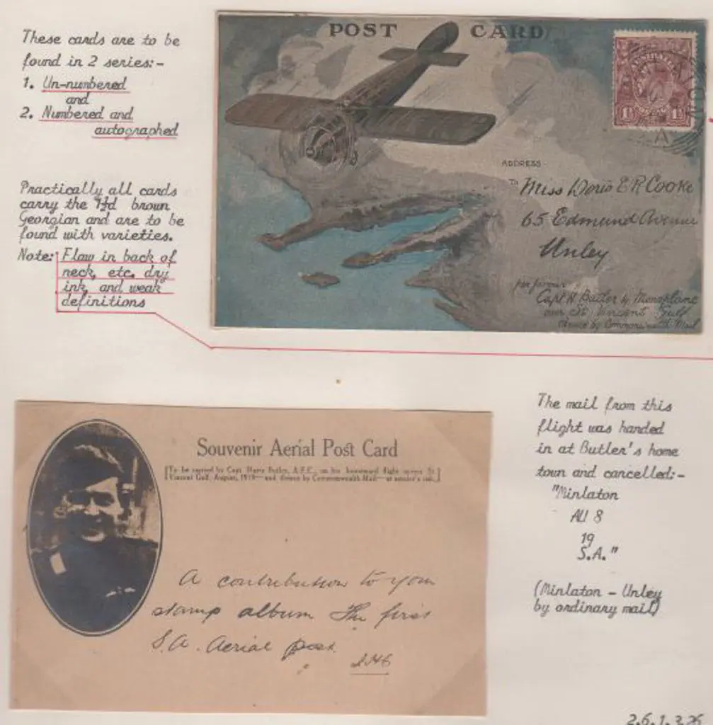 1919 (6th Aug) ditto with 1½d KGV pmkd Minlaton on ... Image 1++