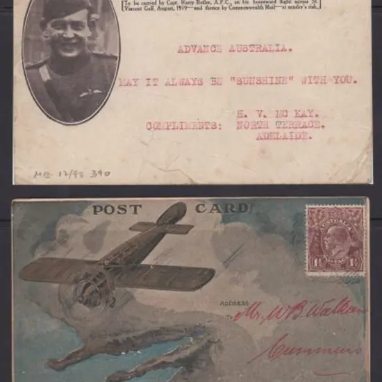 1919 (6th Aug) ditto but with red typed message ...