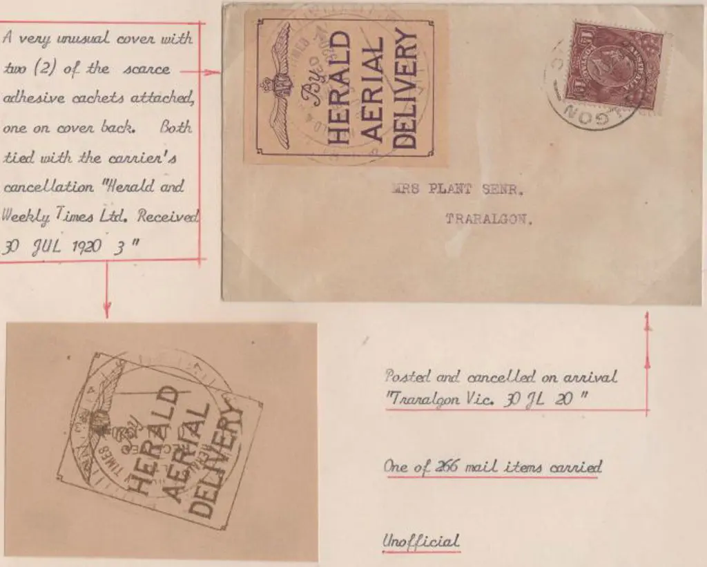 1920 (30th July) Melbourne to Traralgon "Herald & ... Image 1++