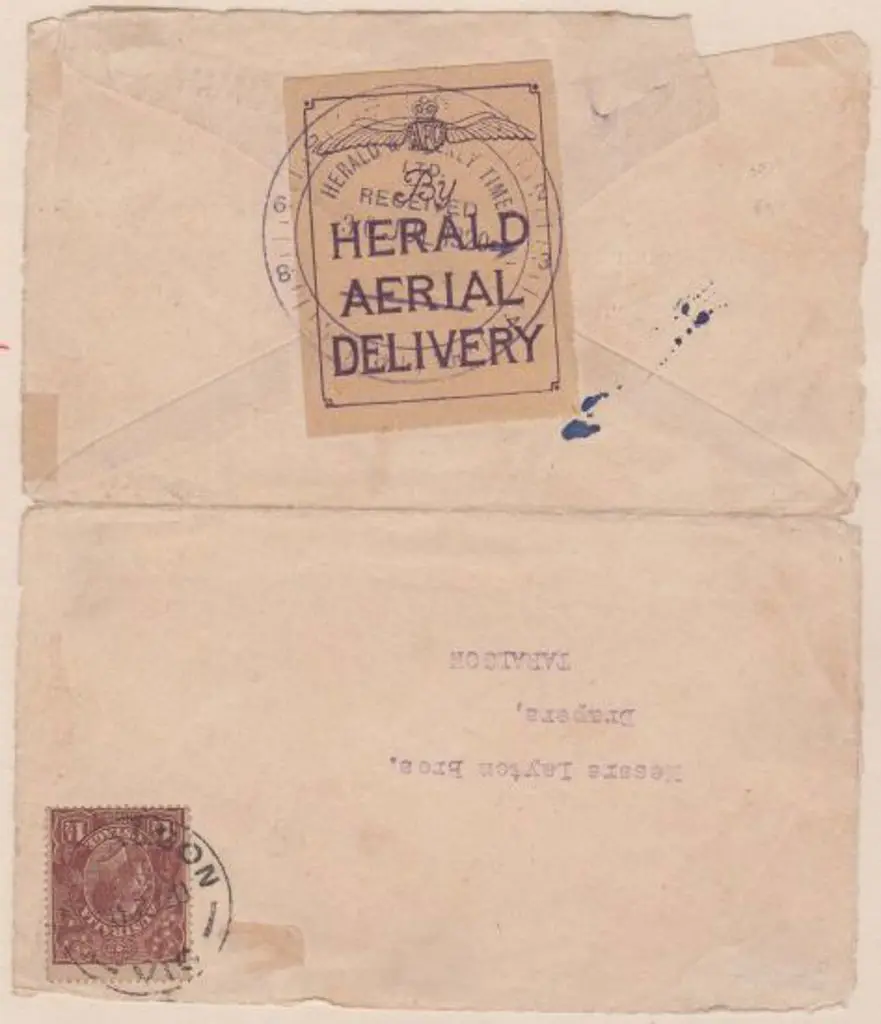 1920 (30th July) ditto with vignette tied by timed ... Image 1++