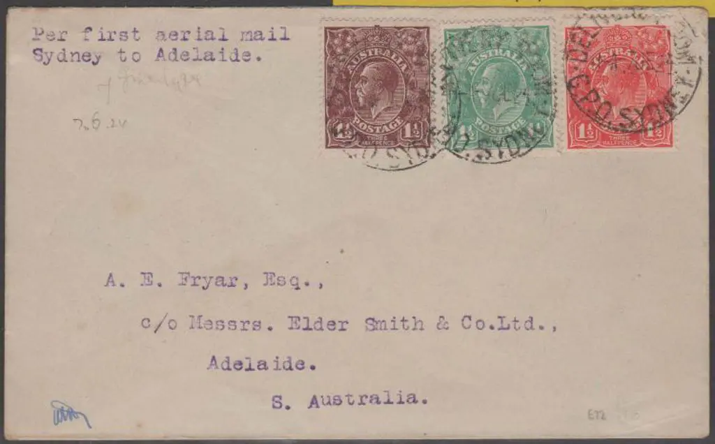 1924 (2nd June) ditto bearing 1½d KGV in 3 diff ... Image 1++