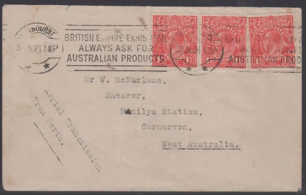 1924 (30th July) Melbourne to Perth & onto ... Image 1++