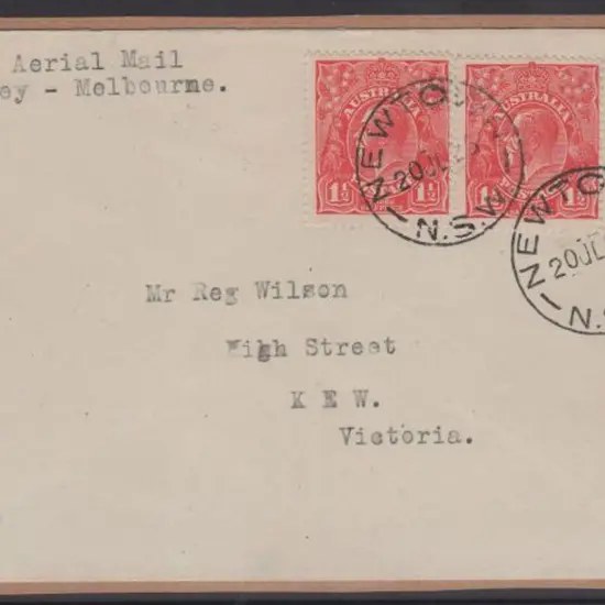 1925 (22nd July) Sydney to Melbourne via ...