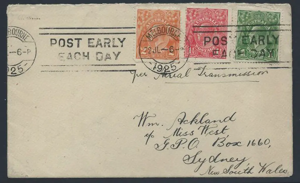 1925 (22nd July) Melbourne to Sydney Australian ... Image 1++