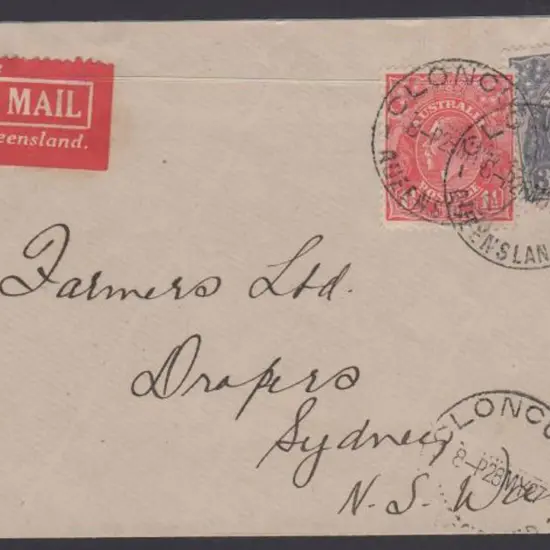 1927 (28th May) Cloncurry to Sydney cover with ...