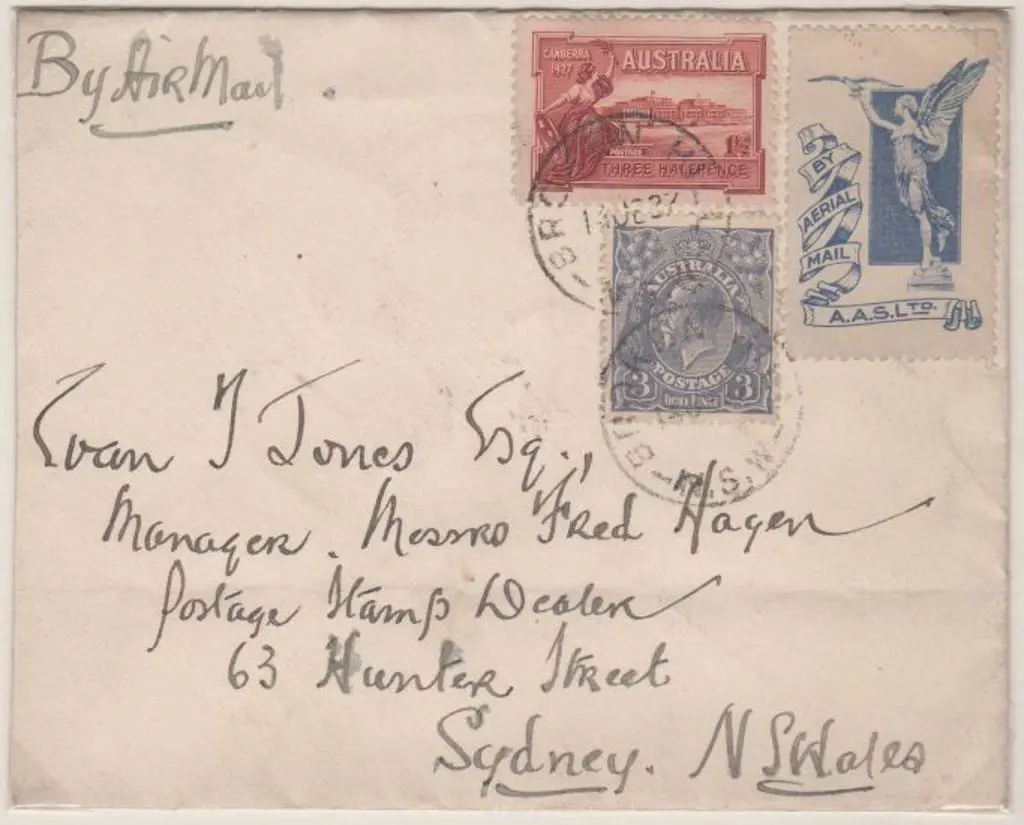 1927 (14th June) Broken Hill to Sydney with 3d KGV ... Image 1++
