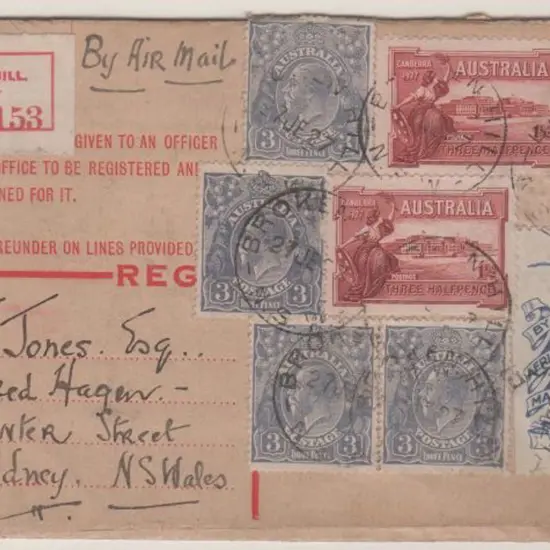 1927 (27th June) ditto but 4½d purple KGV ...